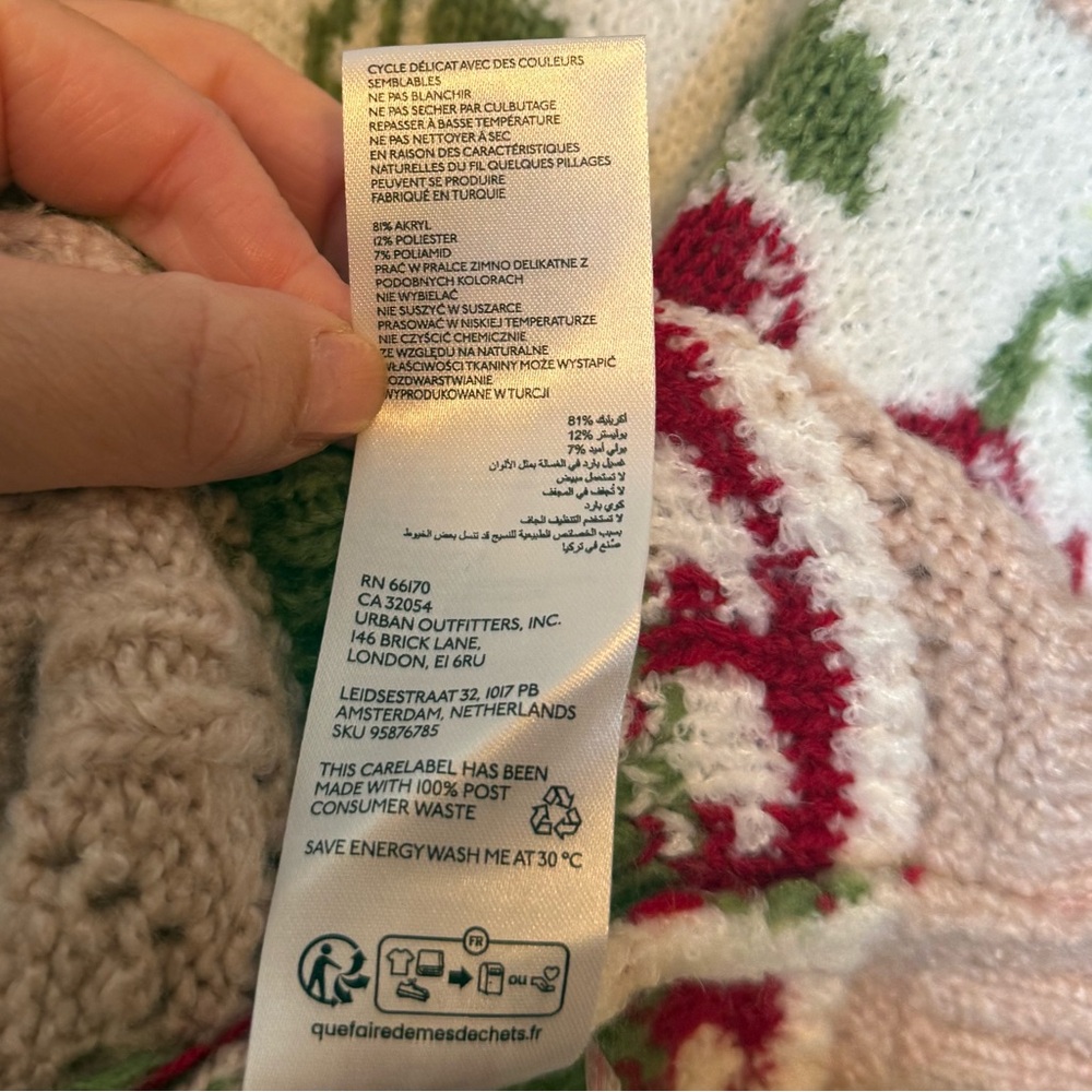 Urban Outfitters Kimchi Blue Cherry Print Knit‎ Cardigan - Picture 5 of 7